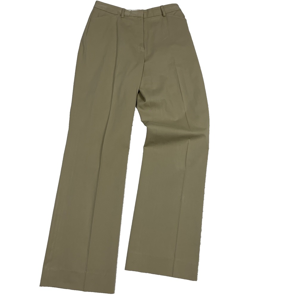 Nordstrom Studio 121 Beige Straight Trouser Pants Womens 2 High Waist Flat Front